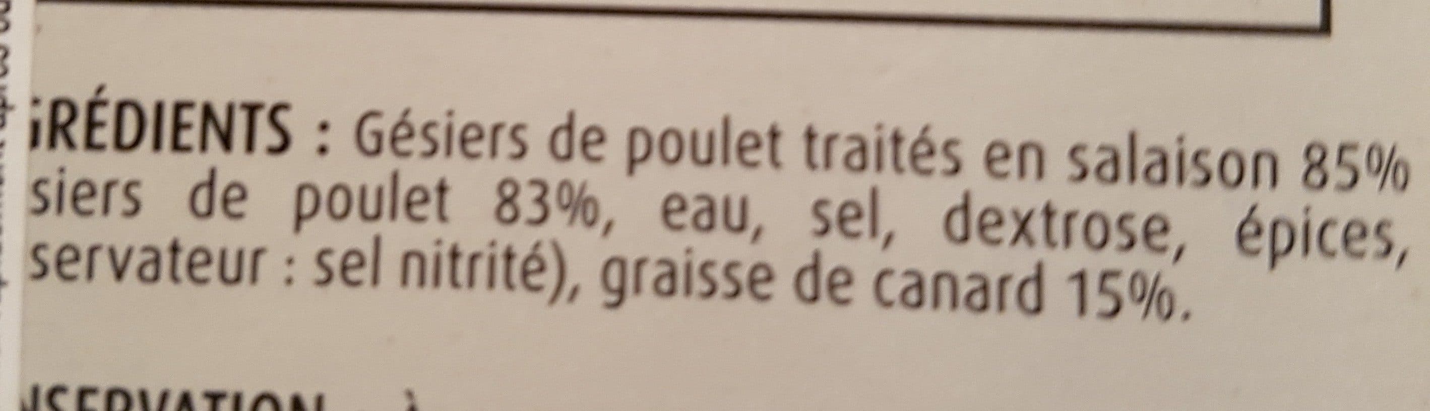 Ronsard Ronsard, Gesiers de poulet cuisines en confit, 300 g packshot