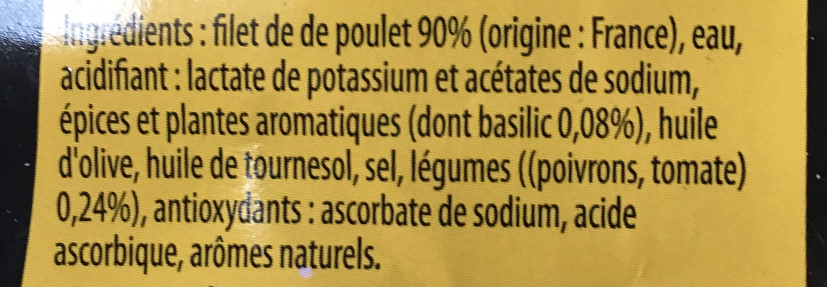 Ronsard Filets de poulet marinés saveur tomate basilic packshot