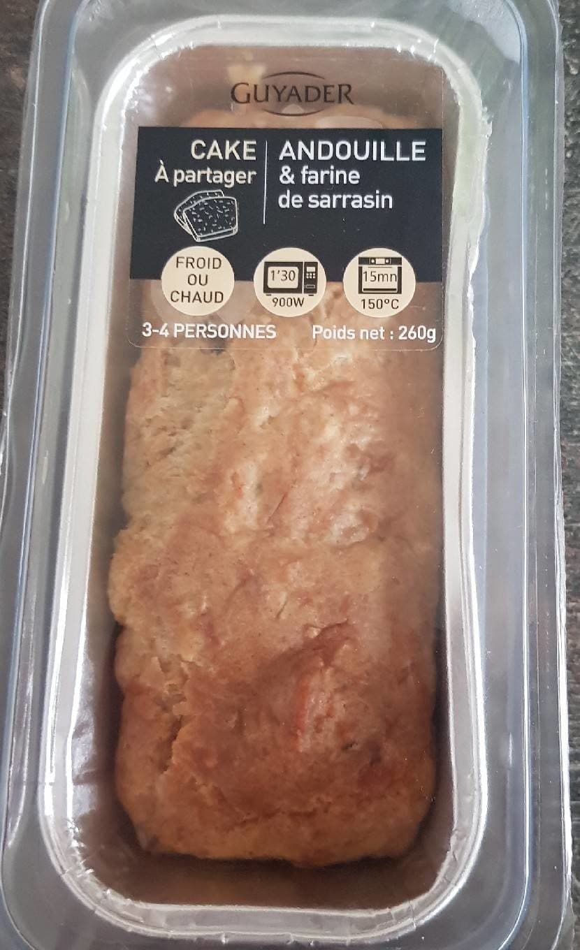 GUYADER Tout frais , tout prêt !, Cake à l'andouille, la barquette de 260 g packshot