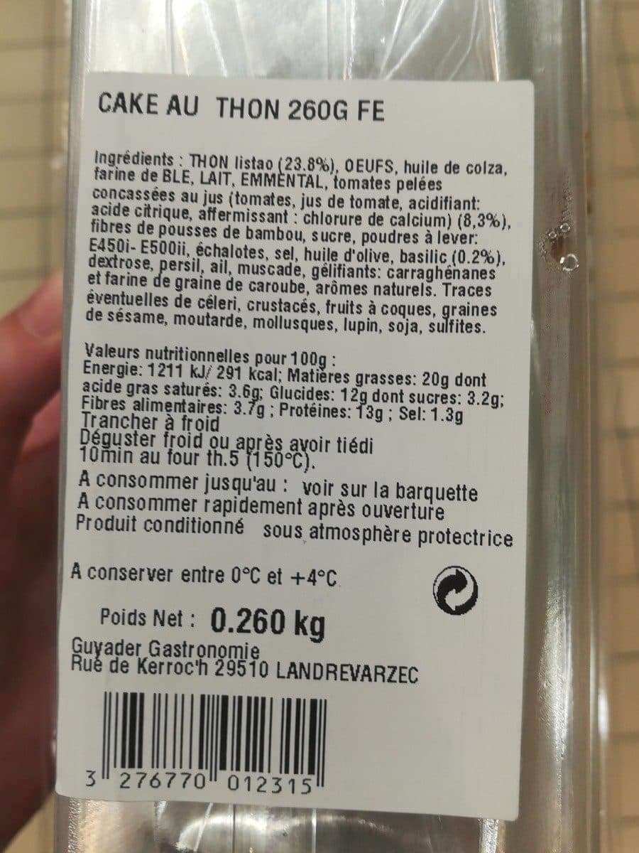 Guyader Cake au thon packshot
