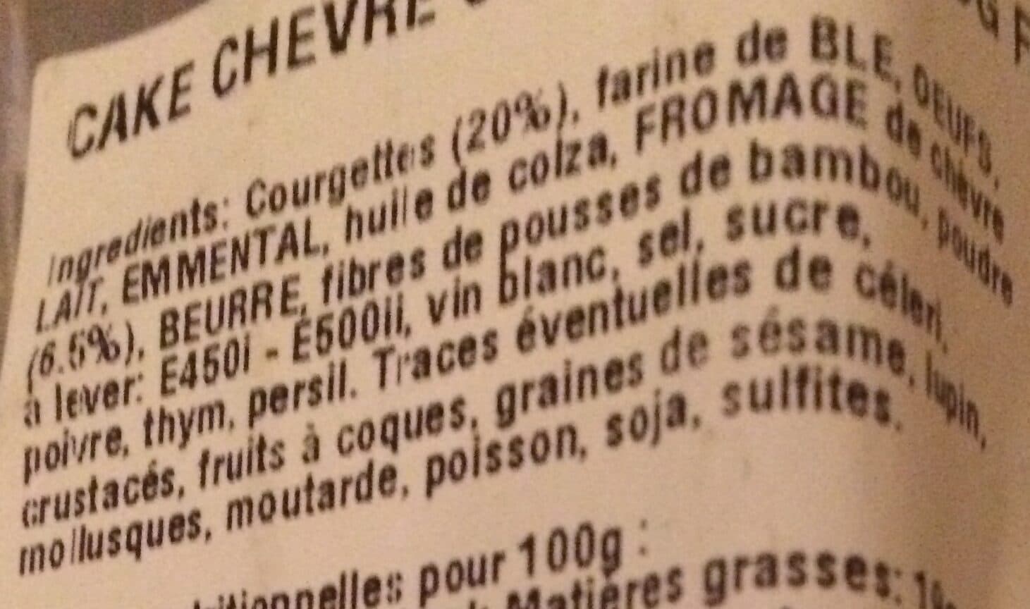 Guyader Cake au chèvre et courgette GUYADER packshot