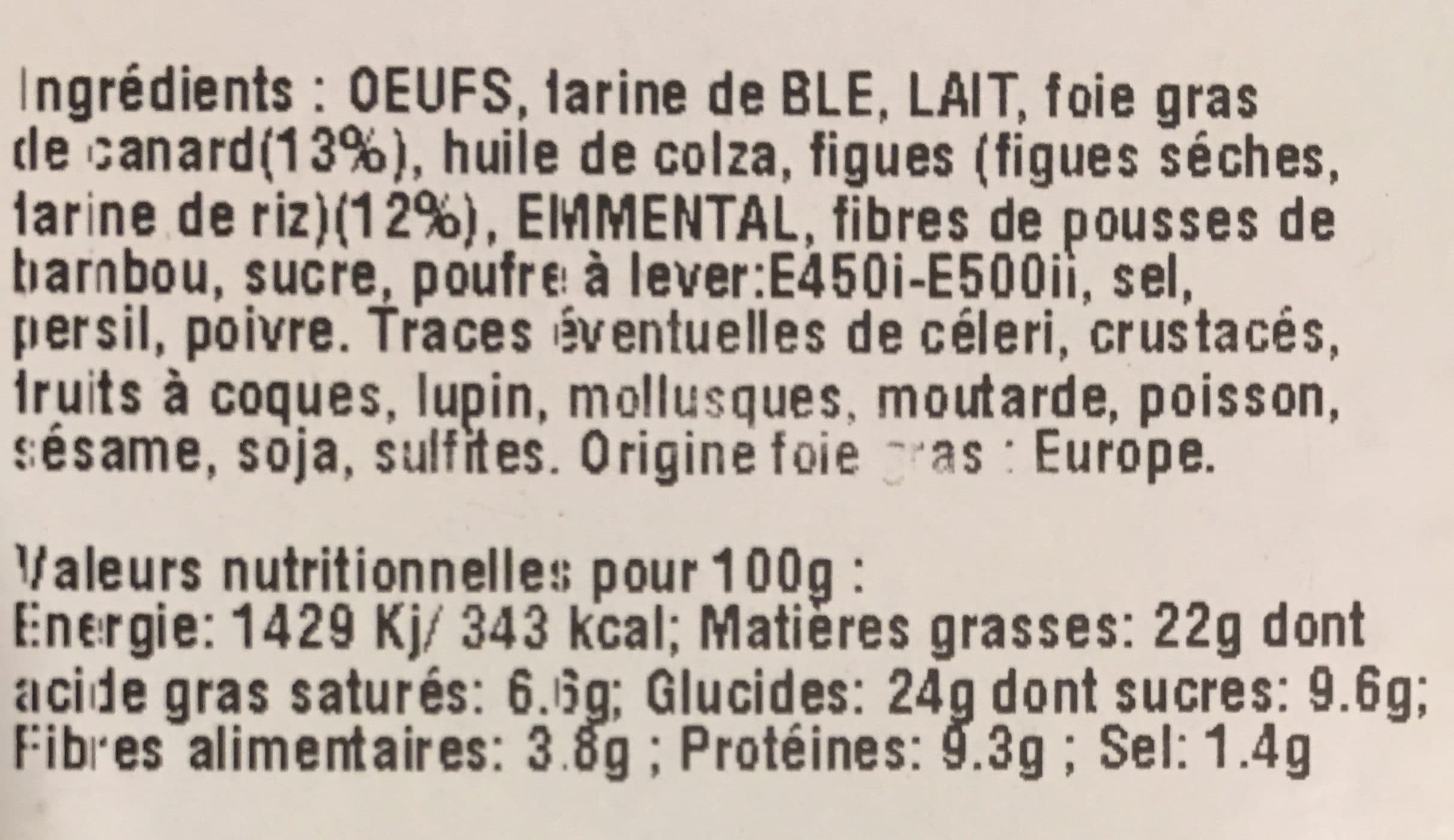 Guyader Mini cakes foie gras et figue packshot