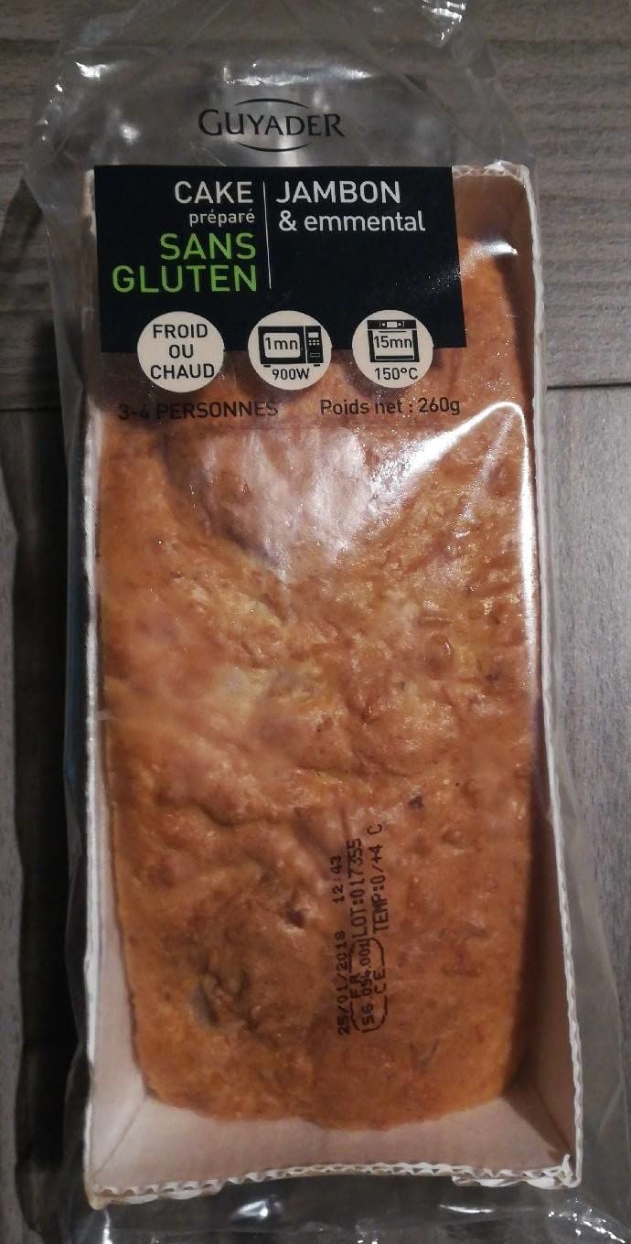 Guyader Cake jambon & emmental sans gluten packshot