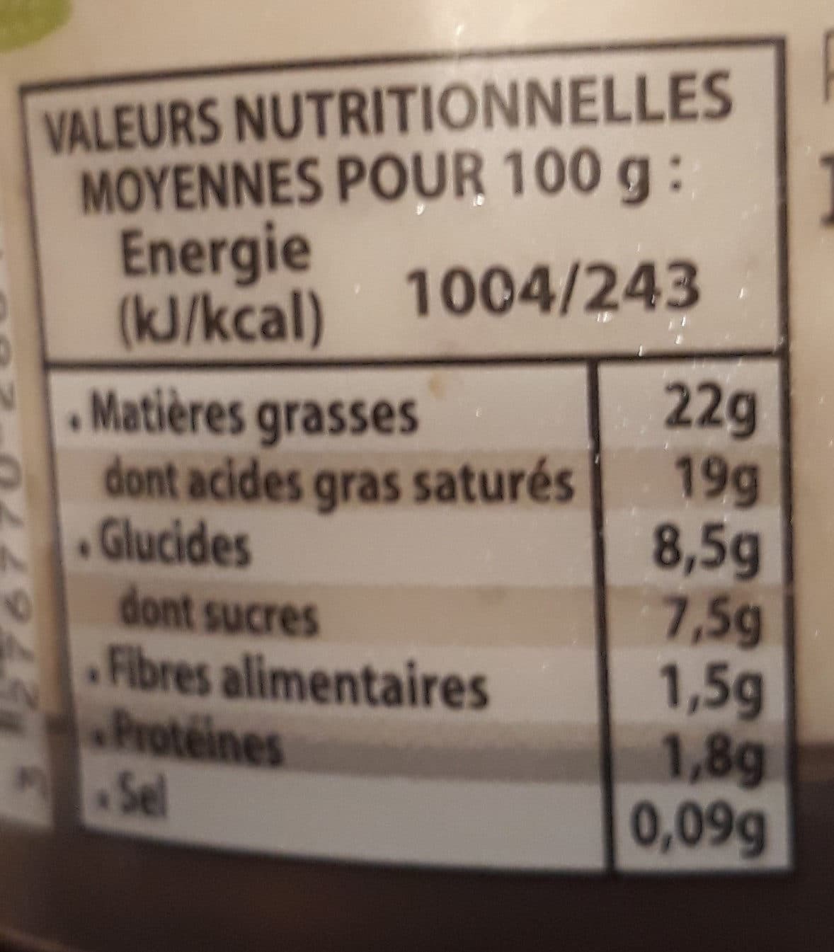 Open Food Facts Dessert noix de coco pointe de vanille packshot