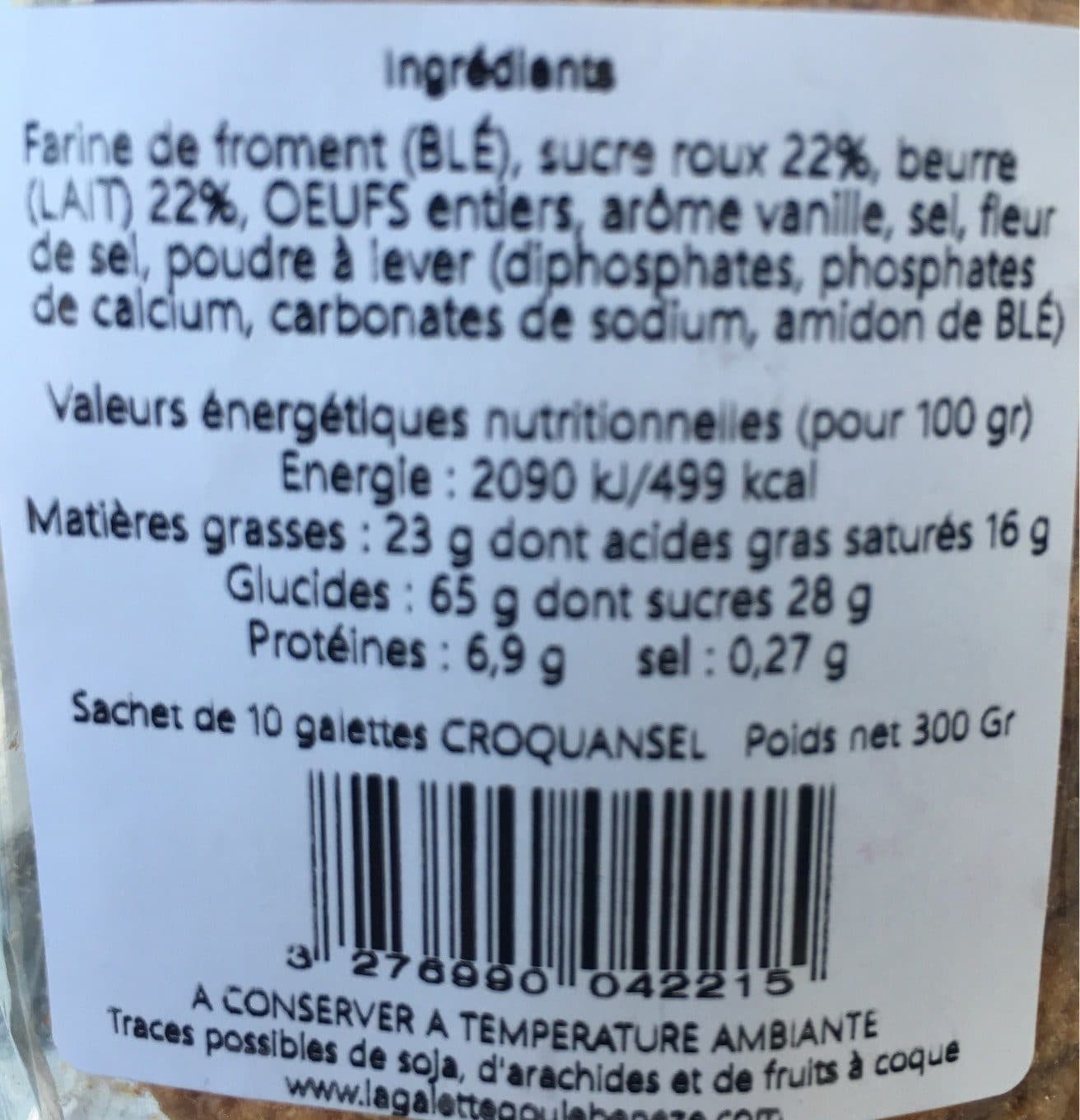 Croquansel La galette goudebeneze packshot