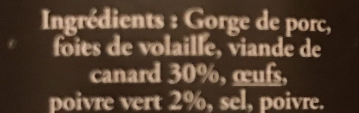 Les Fermiers occitants Terrine de canard au poivre vert packshot
