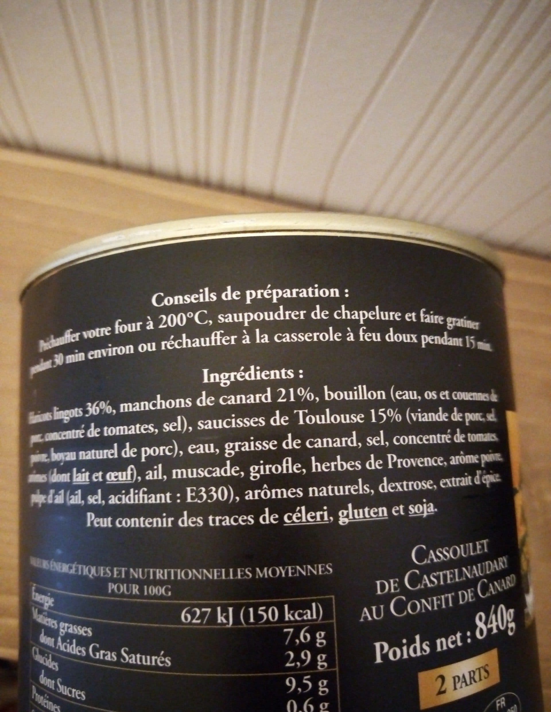 Secret d'Eleveurs Cassoulet de Castelnaudary packshot