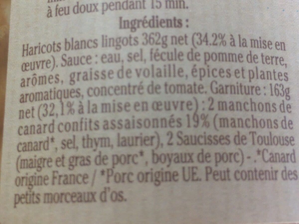 Open Food Facts Cassoulet de castelnaudary packshot