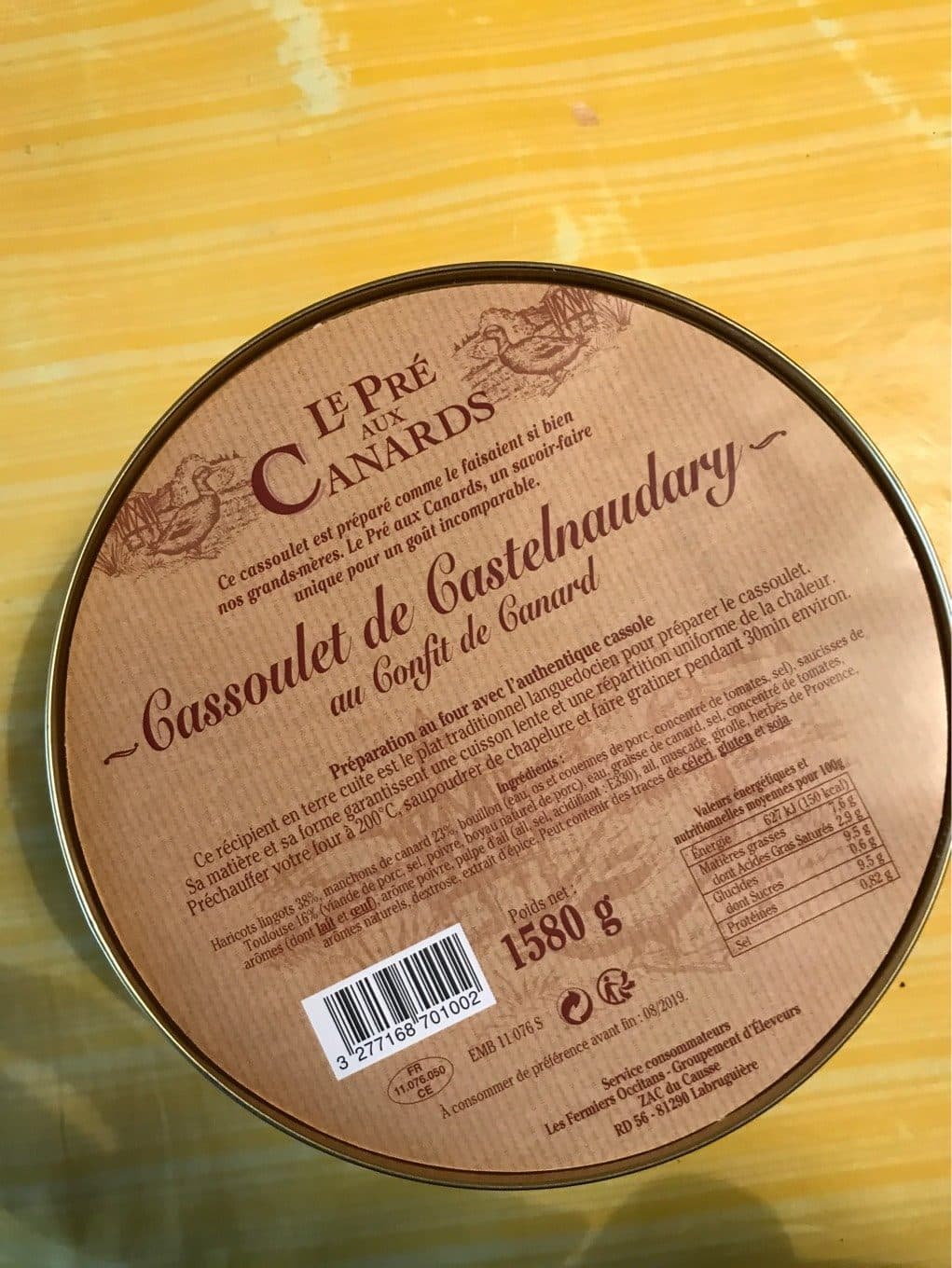 Le Pré Aux Canards Cassoulet de Castelnaudary packshot