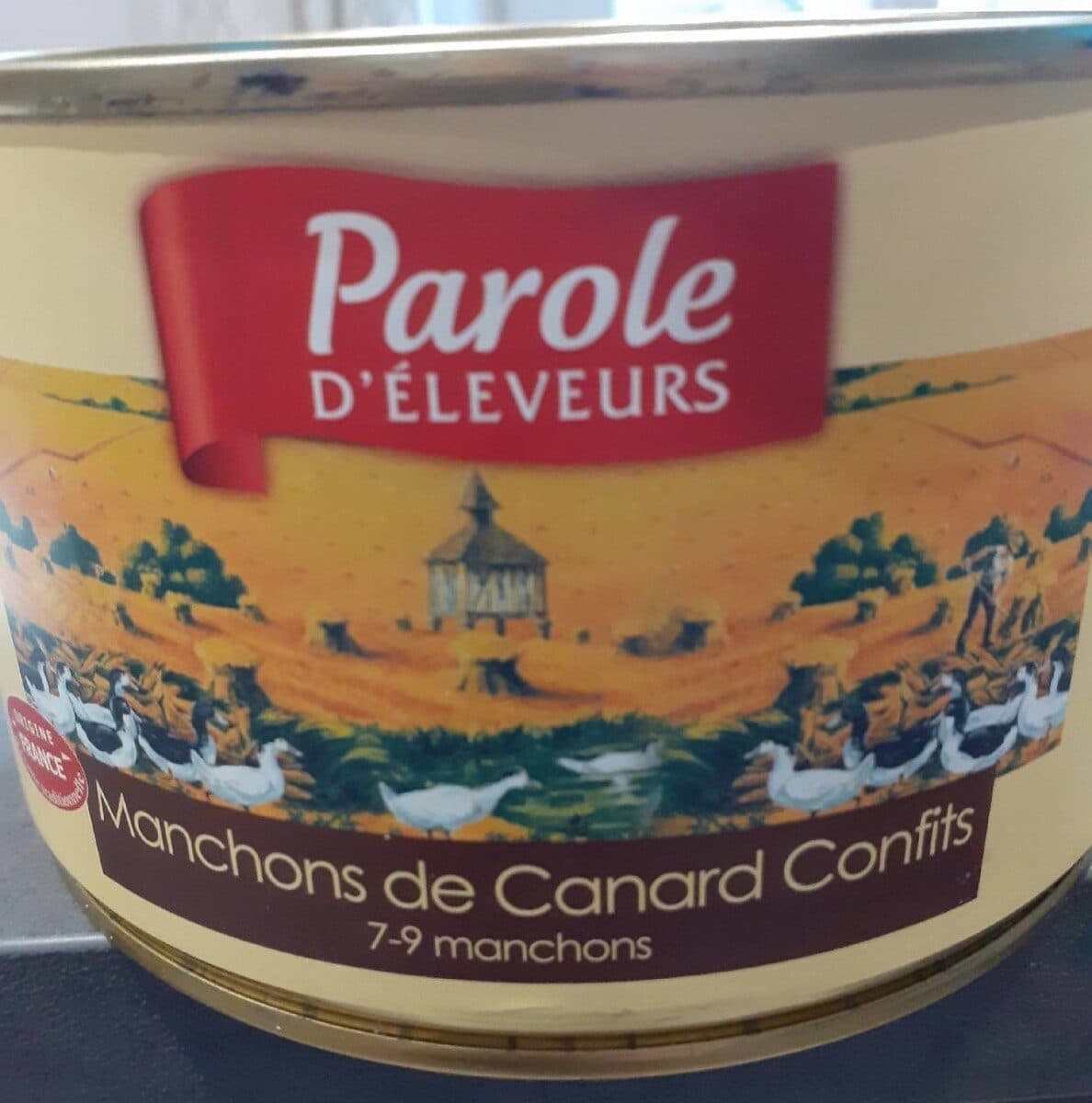 Parole d'éleveurs Manchons de canard confits packshot