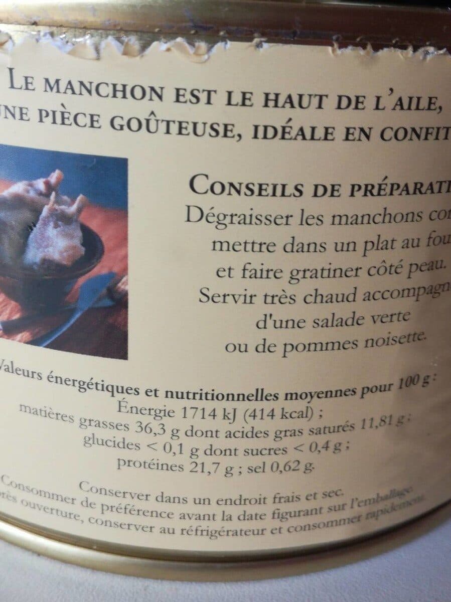 Open Food Facts Manchons de canard confits packshot