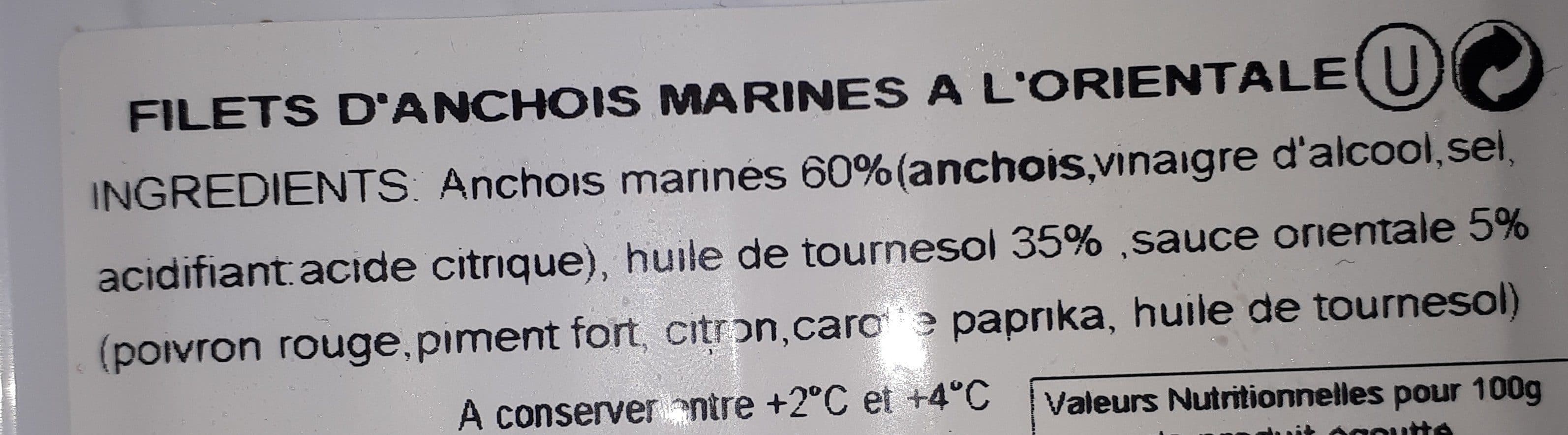 Open Food Facts Filets anchois marines orientale packshot
