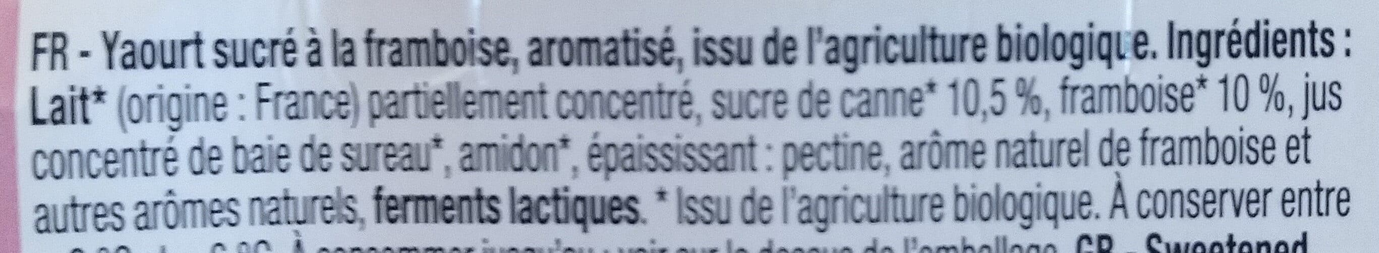 Savoie yaourt Yaourt sur lit de framboise bio packshot