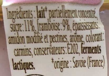 Savoie Yaourt Yaourt a la framboise packshot