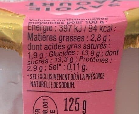 Savoie Yaourt Yaourt a la framboise packshot