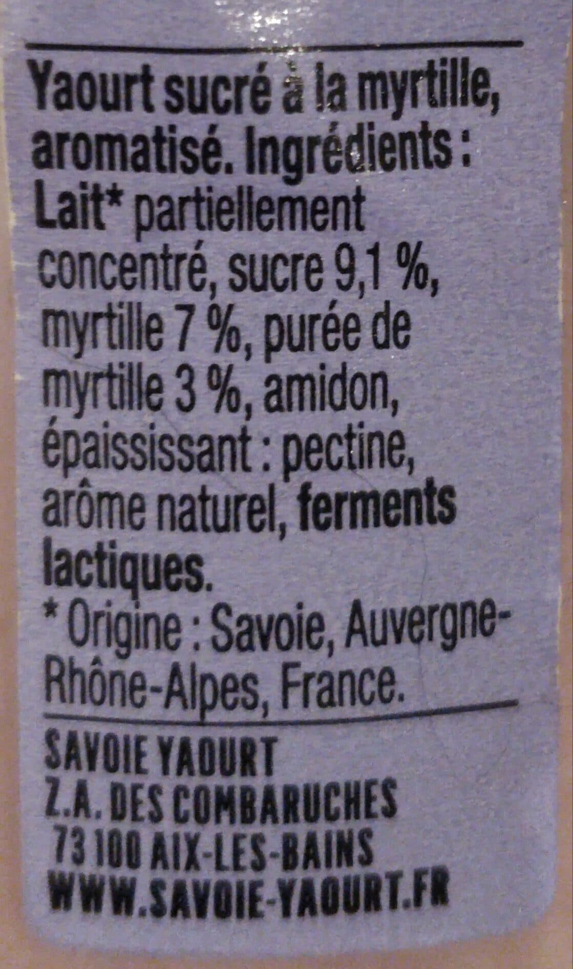 PLAISIR DES ALPES Yaourt a la myrtille packshot