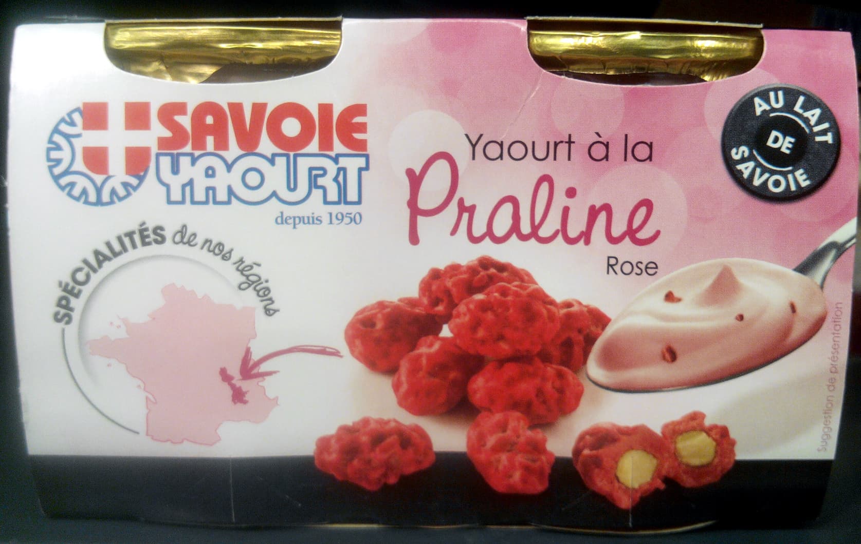 Savoie Yaourt Yaourt à la Praline rose packshot