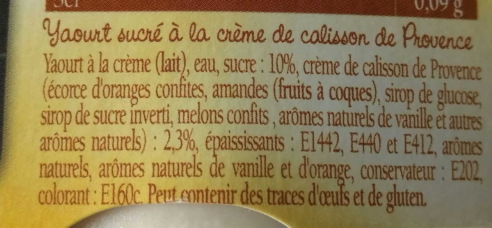 Savoie Yaourt Yaourt au Calisson de Provence packshot
