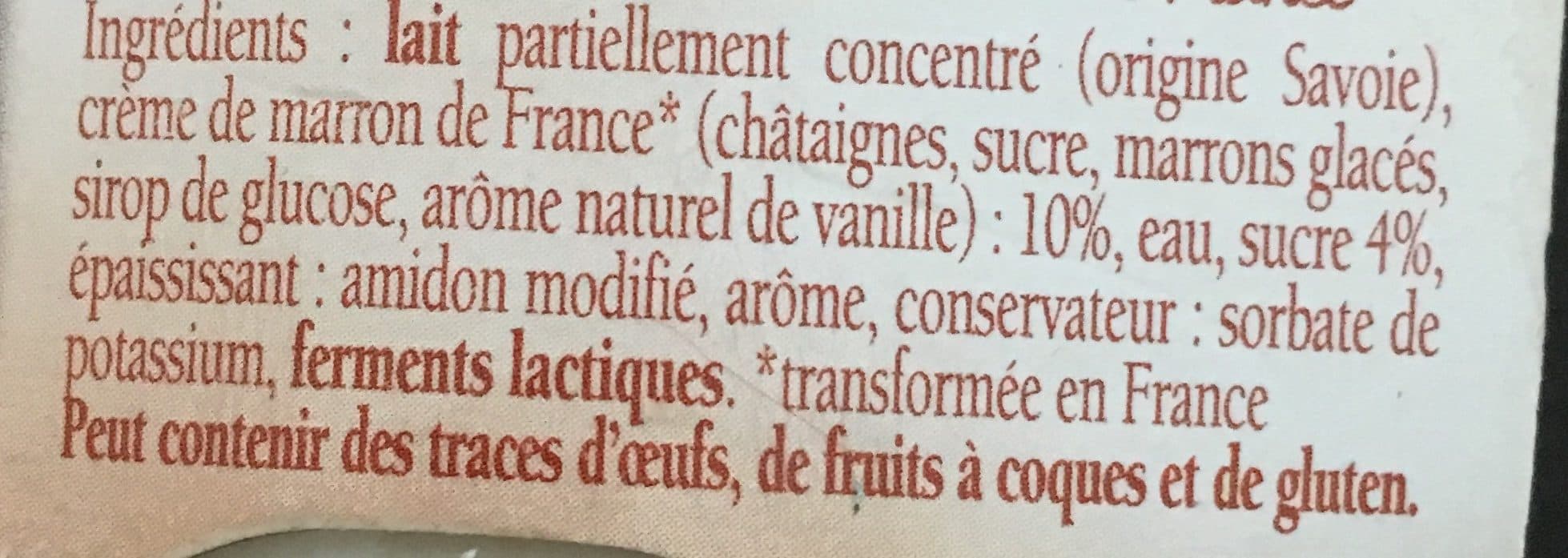 Savoie Yaourt Savoie Yaourt aux marrons packshot
