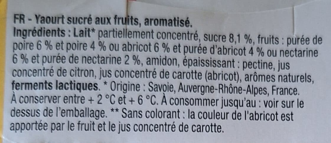 Savoie yaourt Plaisir des Alpes fruits jaune 6 x 125 g packshot