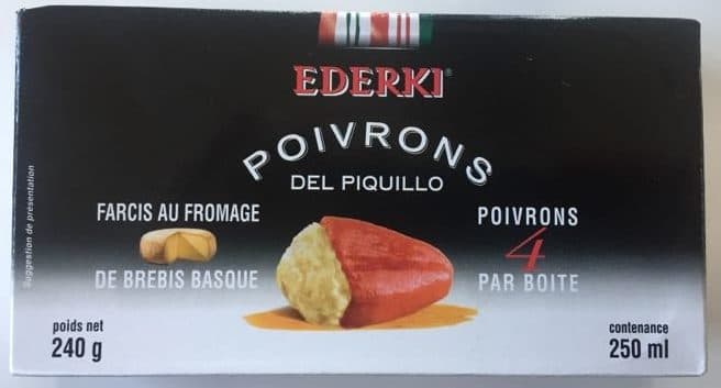 Ederki Poivrons del piquillo farcis au fromage de brebis basque packshot