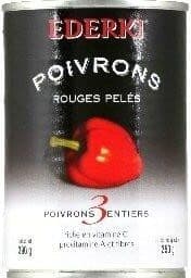 Ederki Ederki poivrons rouges pelés entiers packshot