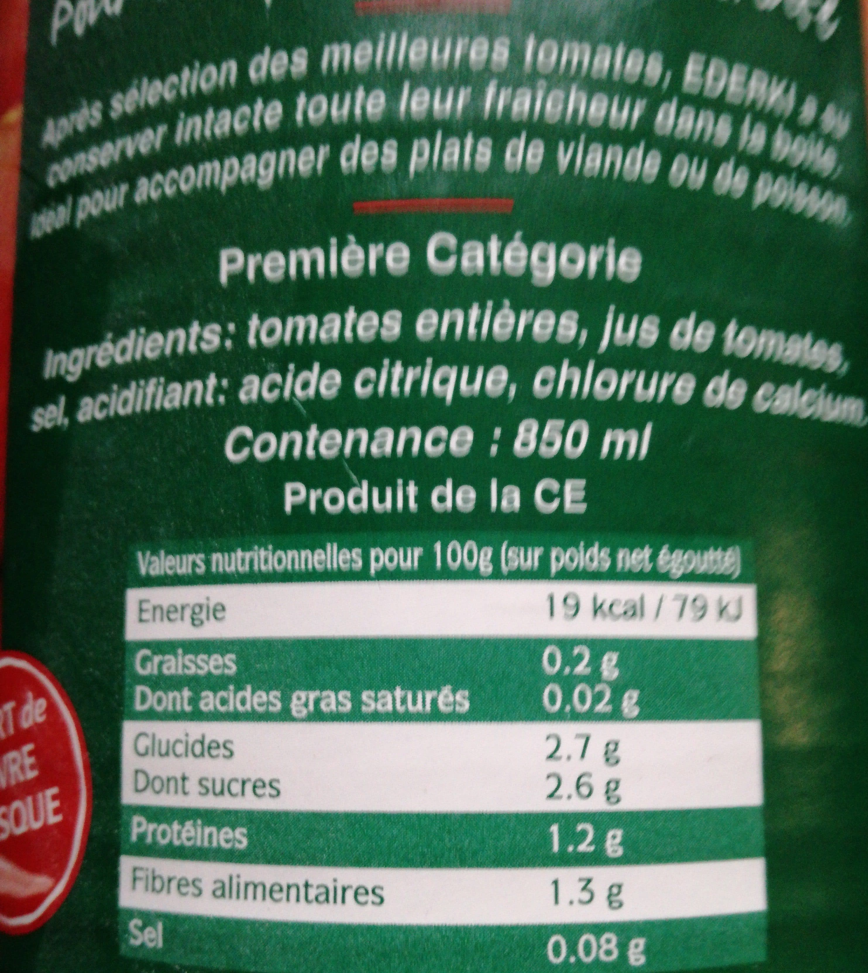 Ederky Tomate entière pelee packshot