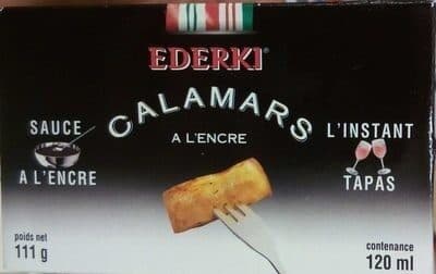 Ederki Calamars En Morceaux à L'encre packshot