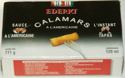 Ederki Calamars à l'américaine packshot