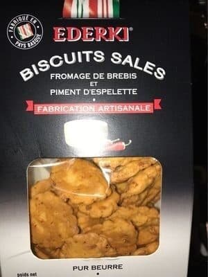 Ederki Biscuits salés - fromage de brebis et piment d'espelette packshot