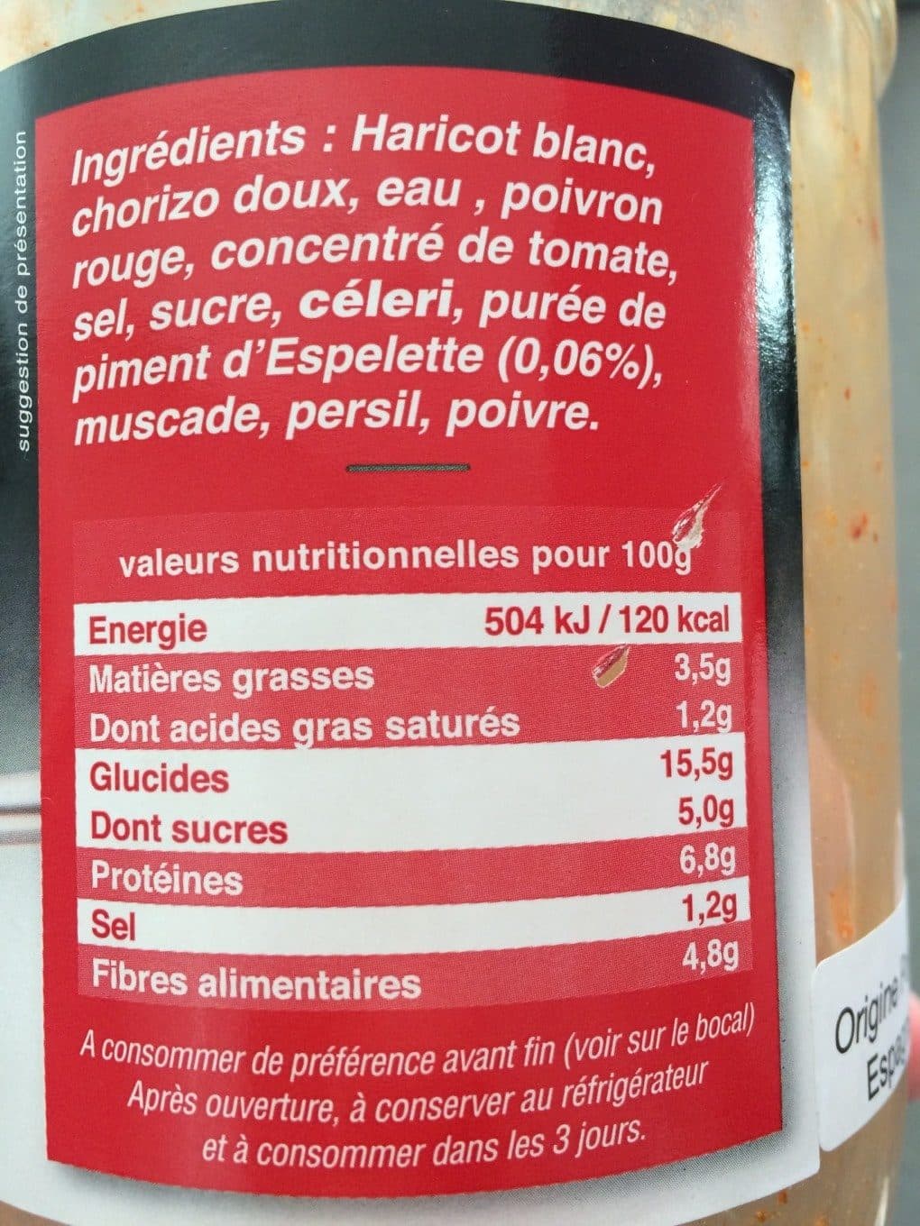Ederki Mijoté de haricots au chorizo packshot