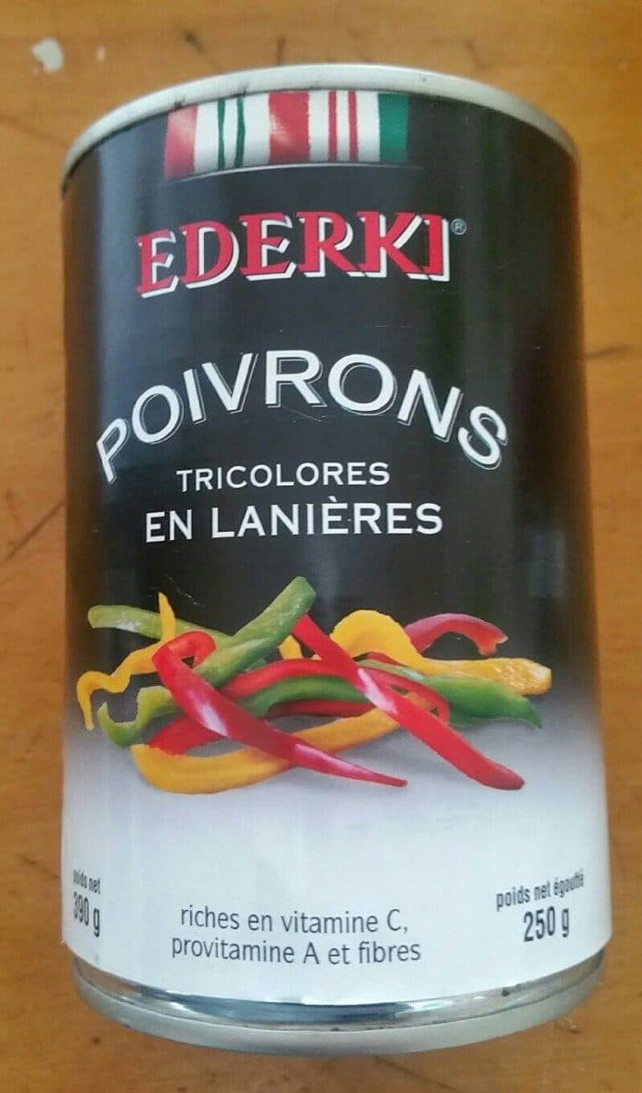 Ederki EDERKI : Poivrons triocolores en lanières packshot