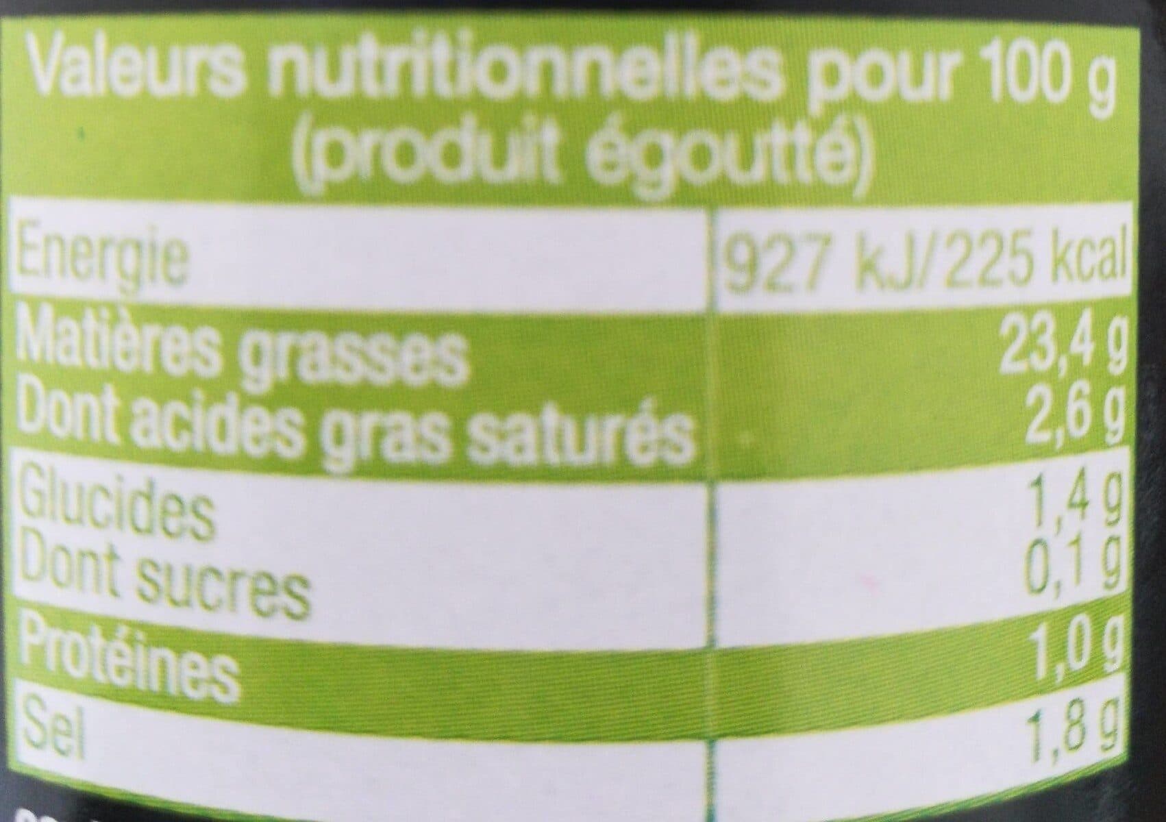 Open Food Facts Olives noires dénoyautées packshot
