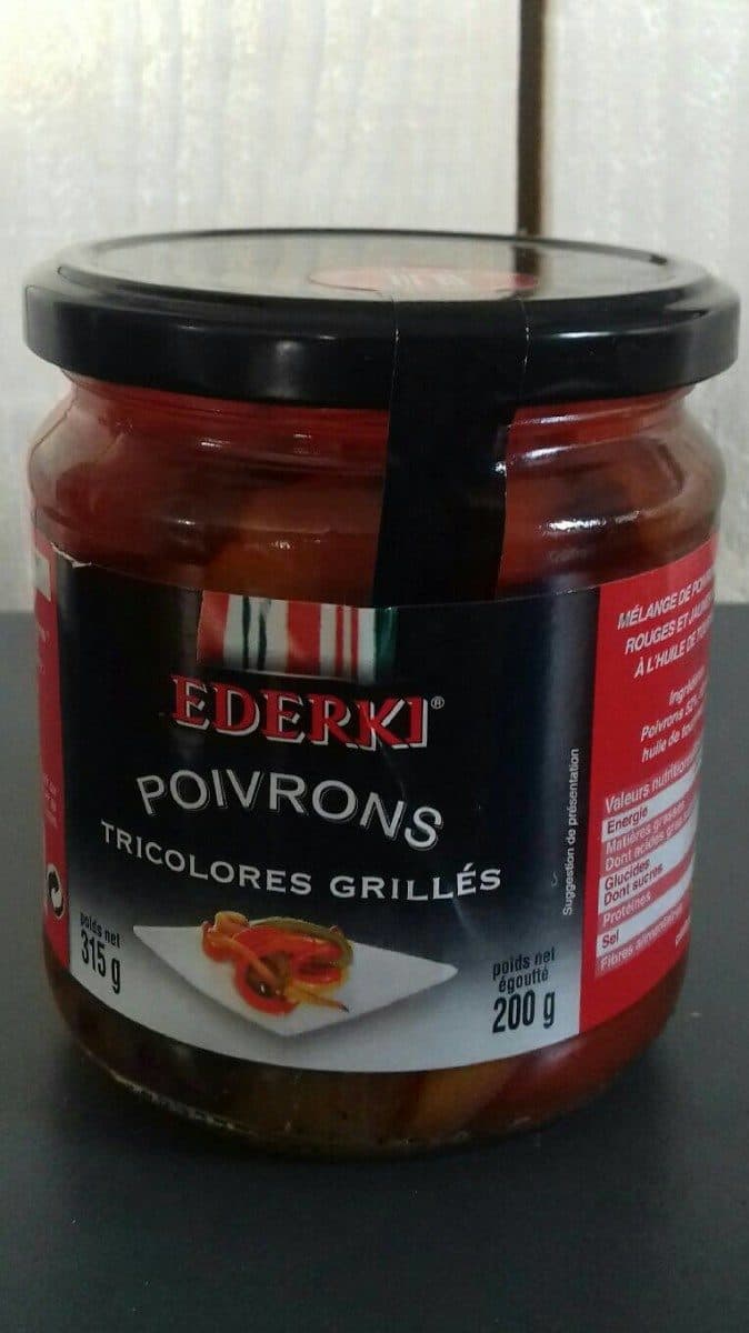 Ederki Poivrons tricolores grillés packshot