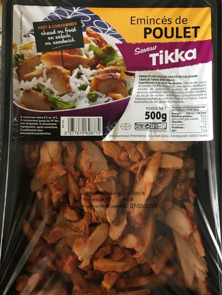 Michel Robichon Émincés de Poulet Saveur Tikka packshot
