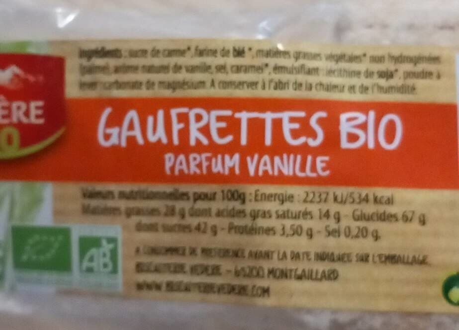 Védère Gaufrettes bio packshot