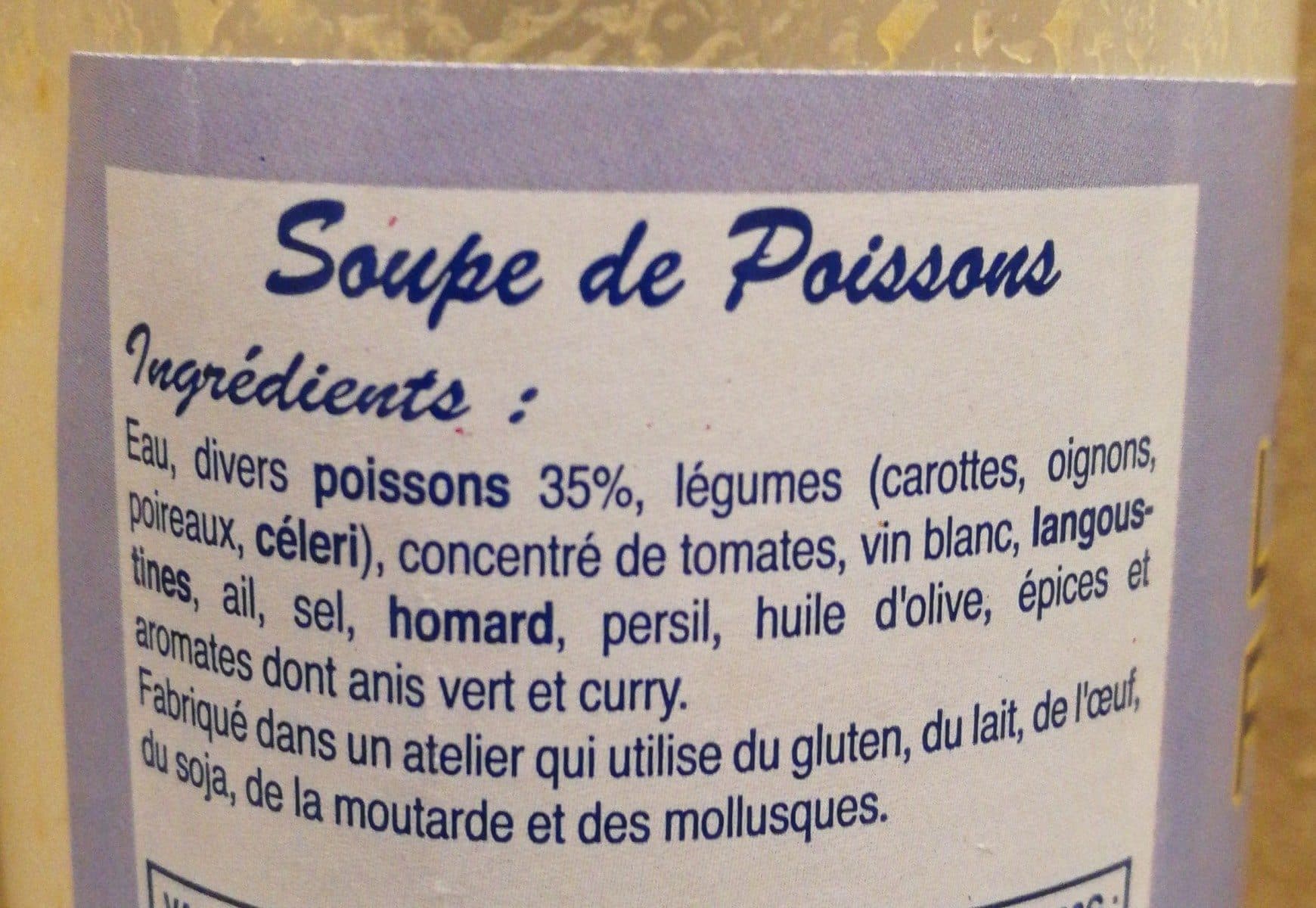 Open Food Facts Soupe de Poisson packshot