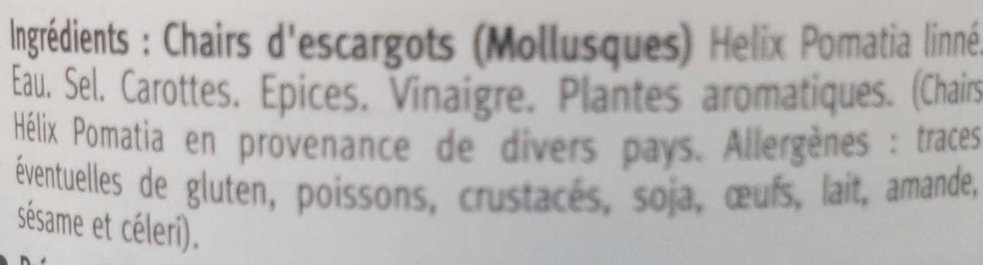 Grandjean Escargots Bourgogne sauvages - 5 douzaines belle grosseur packshot