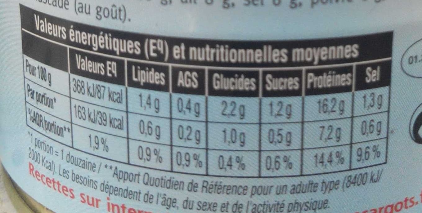Grandjean Escargots Bourgogne sauvages - 5 douzaines belle grosseur packshot