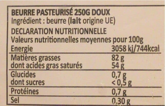 Prés corettesBriois Beurre doux packshot