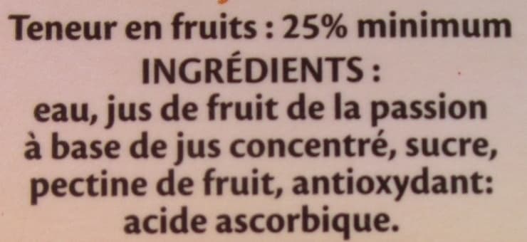 Mont pele Nectar fruits de la passion à base de jus concentré packshot