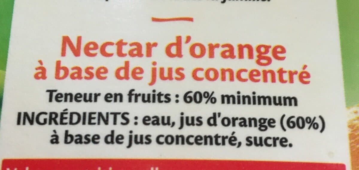 Open Food Facts Nectar orange packshot