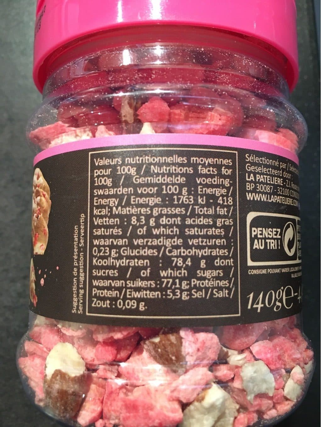 La Patelière Eclats pralines roses concassées packshot
