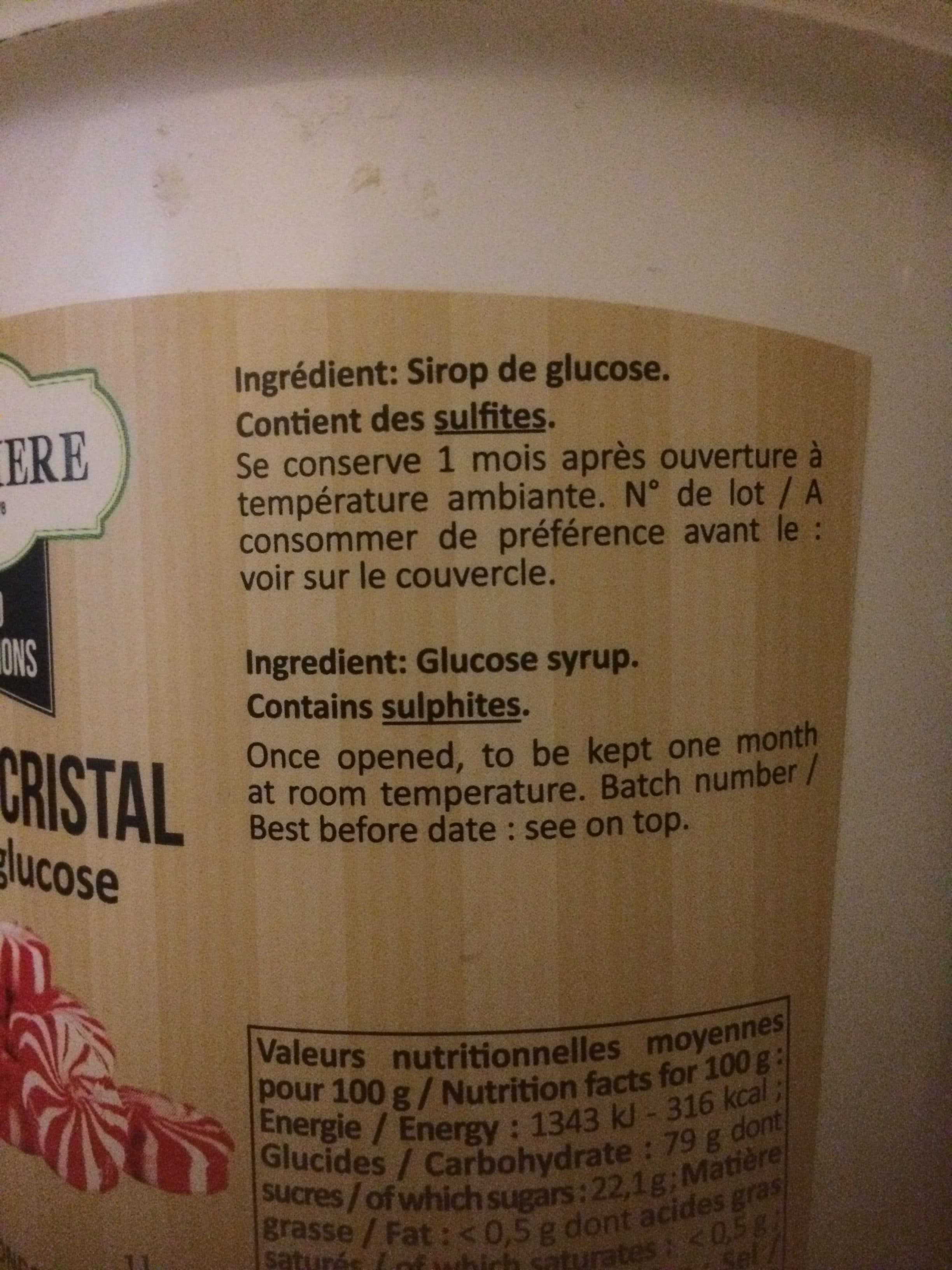 La pateliere Glucose cristal packshot