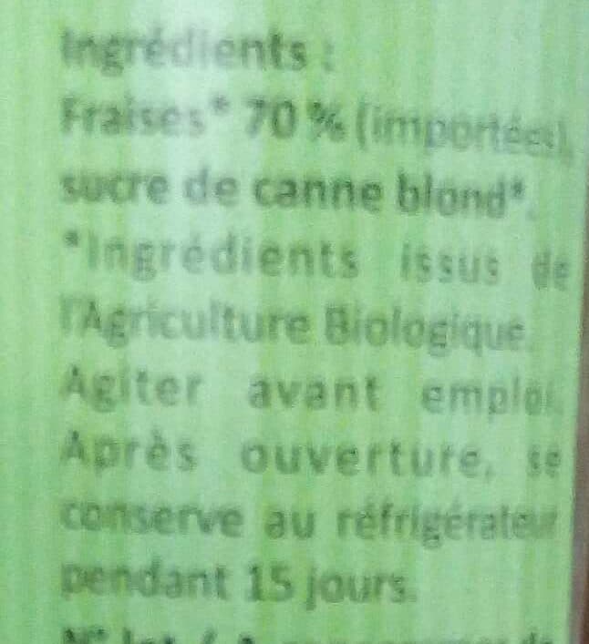 La Patelière Coulis de Fraise packshot
