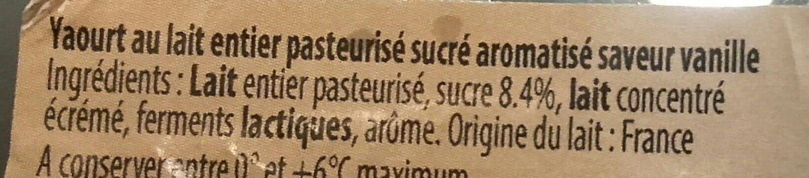 Malo Yaourt au lait entier saveur vanille packshot