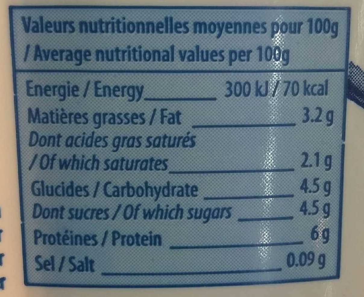 Malo Fromage frais Nature Malo 20% *Matières grasses sur extrait sec soit 3% de matières grasses sur produit fini. packshot