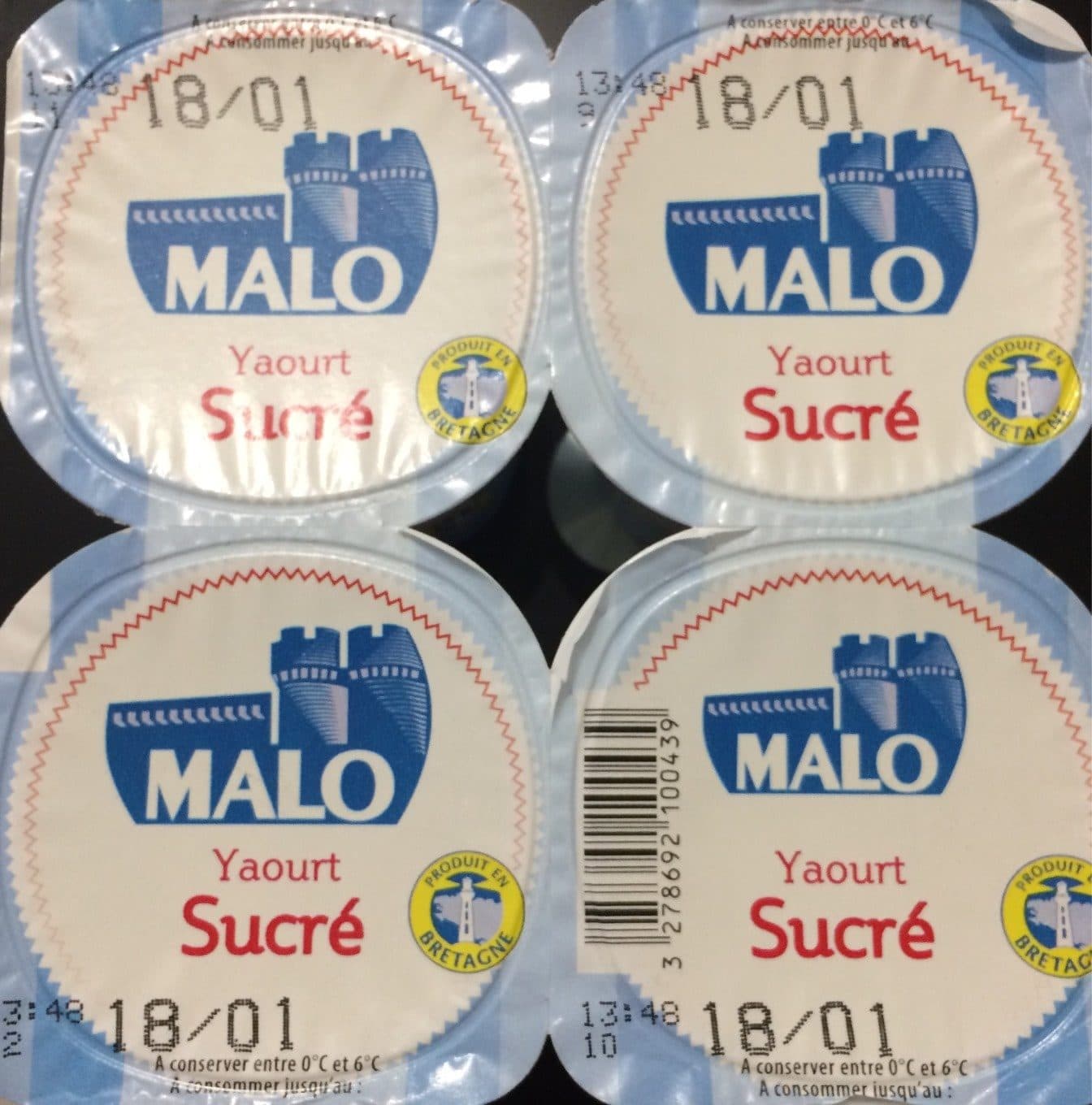 Malo Yaourt Nature Sucré packshot