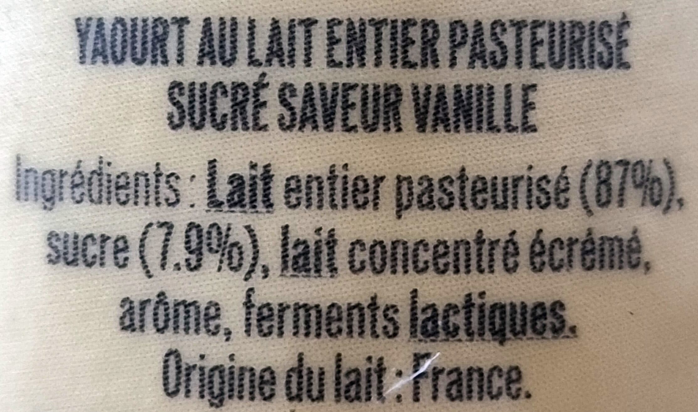 Malo Yaourt au Lait Entier saveur Vanille packshot