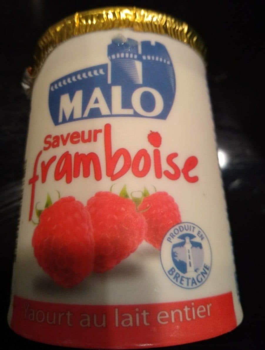 Malo Yaourt au lait entier saveur framboises packshot